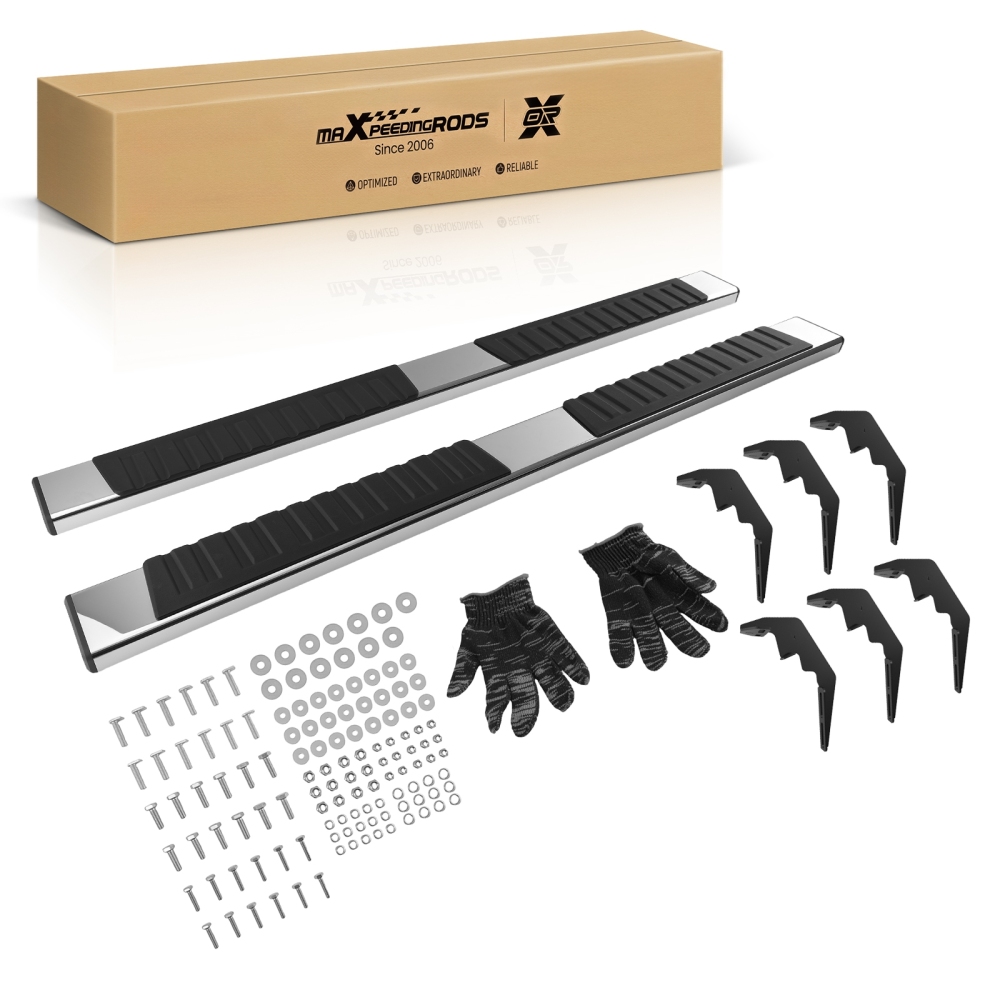 Nerf Bars Side Steps compatible for RAM 1500 Classic 2019-2024 Stainless Steel ABS Black