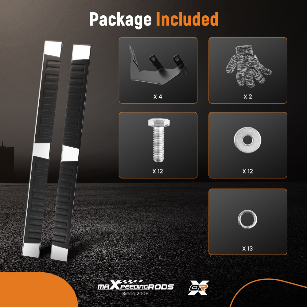 Running Boards Nerf Bars compatible for Ford F-150 Super Cab Extended Cab 2015-2024