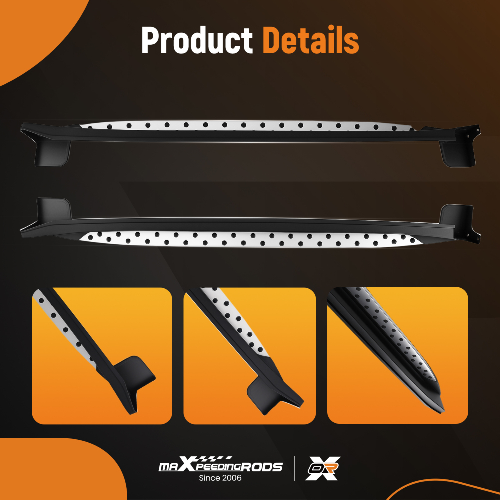 Aluminum Side Steps compatible for Hyundai Tucson TL MK3 2015-2020 Running Boards Non-Slip