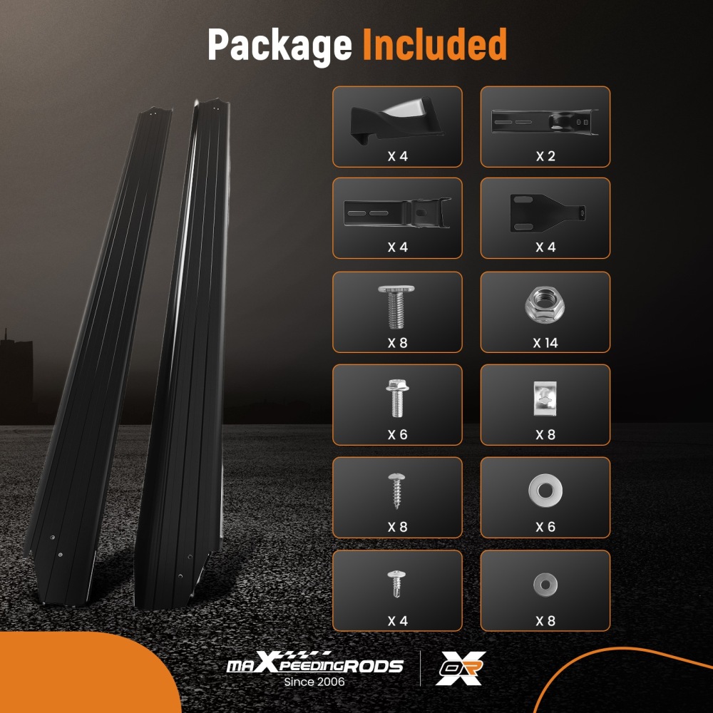 Nerf Bars Running Board Side Steps compatible for ISUZU D-MAX RT 12-2021 Anti-Slip Kit