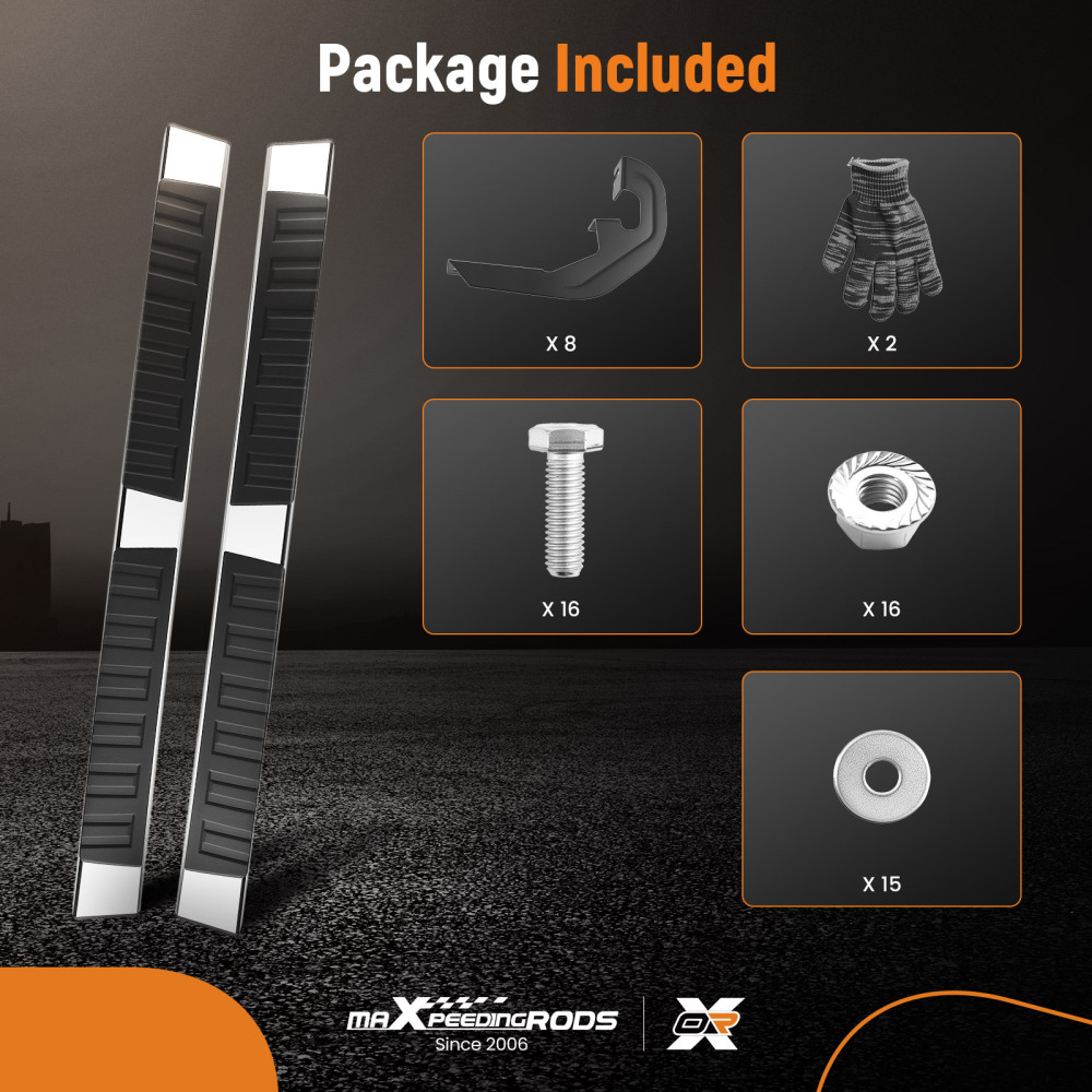 Running Board Side Steps compatible for Chevy Silverado GMC Sierra 1500 2019-2026 83