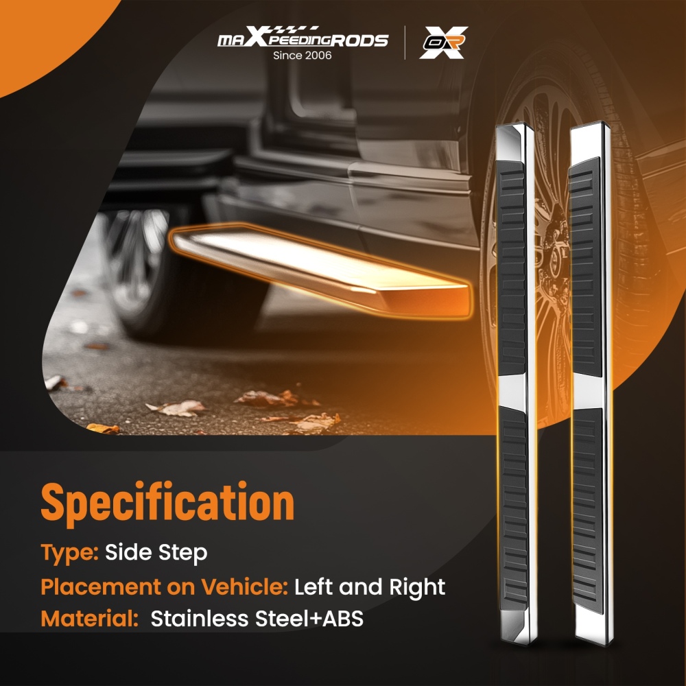 6 Running Boards Side Steps compatible for Chevrolet Silverado GMC Sierra HD 2019-2025 77