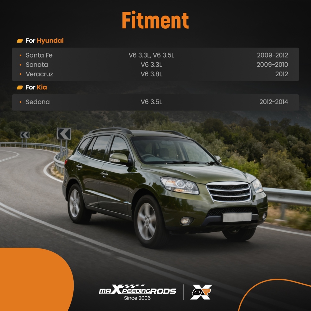 Starter Motor compatible for Hyundai Santa Fe 3.3L 3.5L 2009 2010-2012 6968N CW 1.4KW