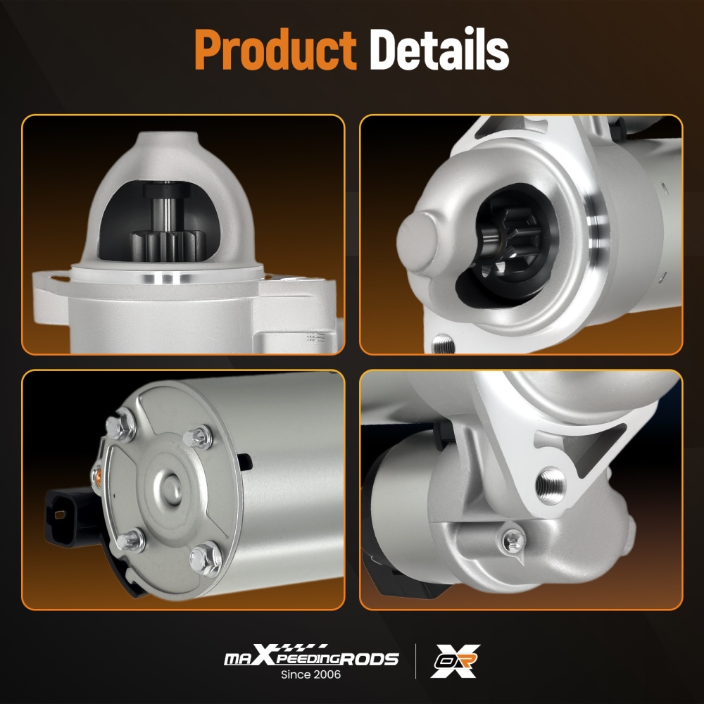 Starter Motor compatible for Hyundai Santa Fe 3.3L 3.5L 2009 2010-2012 6968N CW 1.4KW