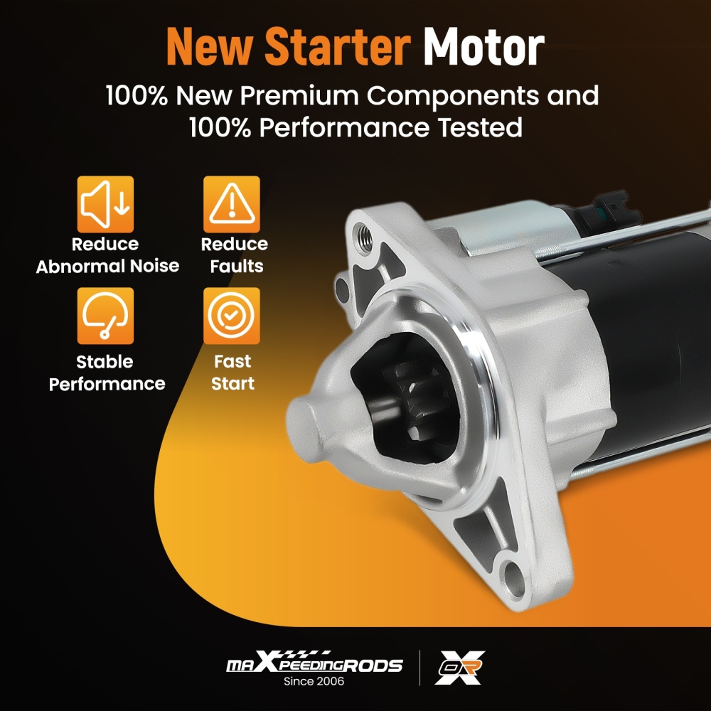 Starter Motor compatible for Toyota Europe compatible for Yaris 1300 1500 16V 1999-2006 17806N 9T PLGR CW