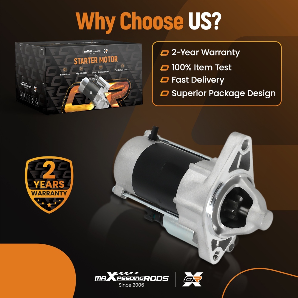 Starter Motor compatible for Toyota Europe compatible for Yaris 1300 1500 16V 1999-2006 17806N 9T PLGR CW