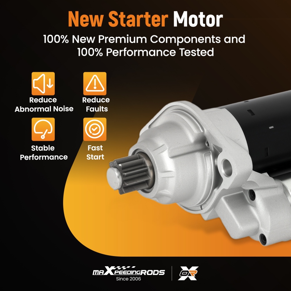 Engine Starter compatible for Audi A3 Quattro/TT 2004-2013 17970N 12V 10 Teeth