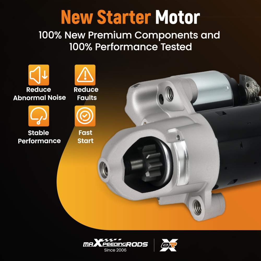 Starter Motor compatible for Audi A4 A4 Quattro A6 V6 3.0L 3.2L 1.2 KW CW 10T 17976N