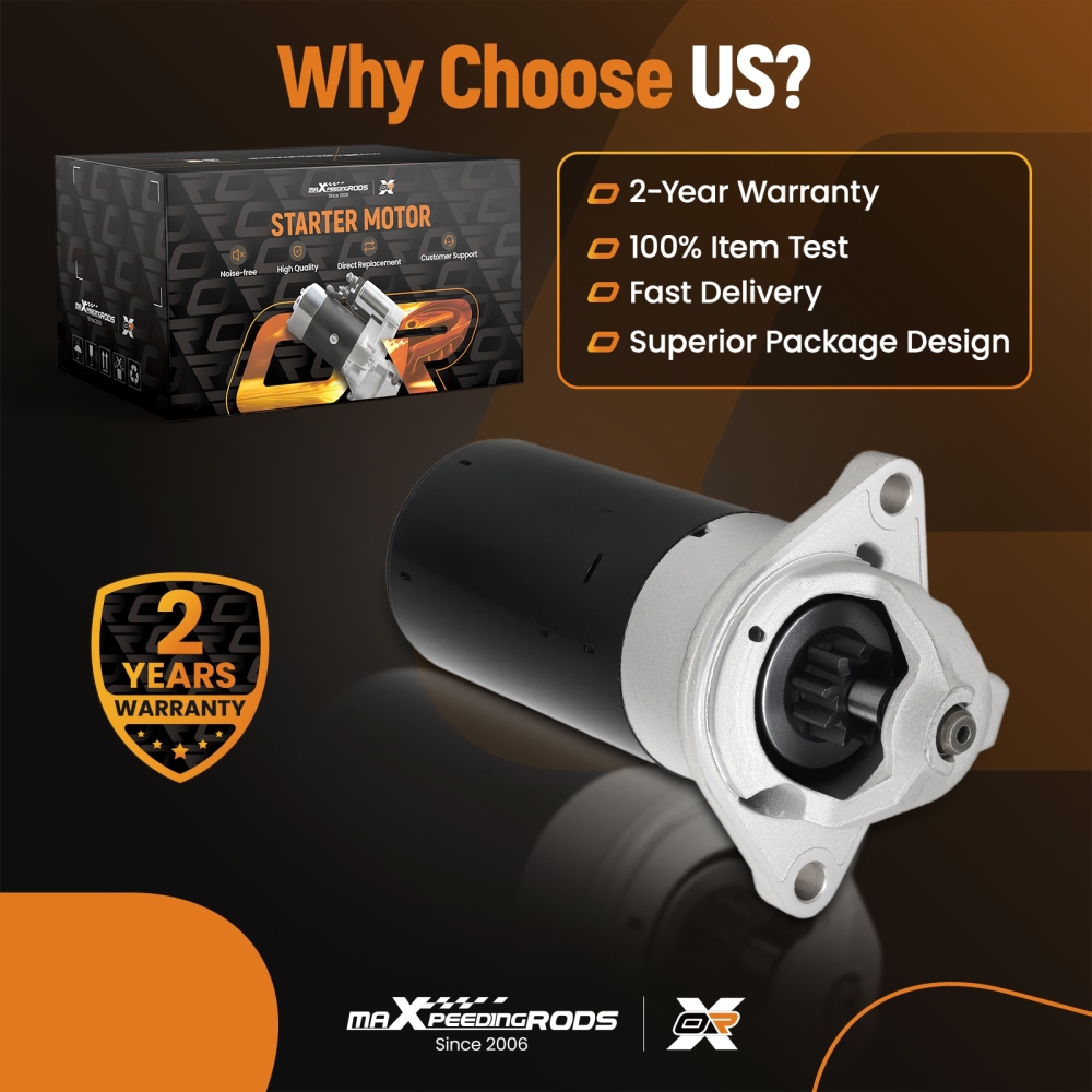 Starter Motor compatible for Caterpillar 3024C Perkins 404D-22 18949N 2.0KW CW 9T 12V