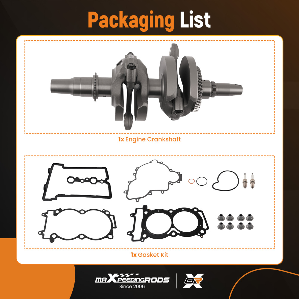 CrankshaftConnecting Rods Full Gasket Set compatible for Polaris RZR XP 1000 2014-2017