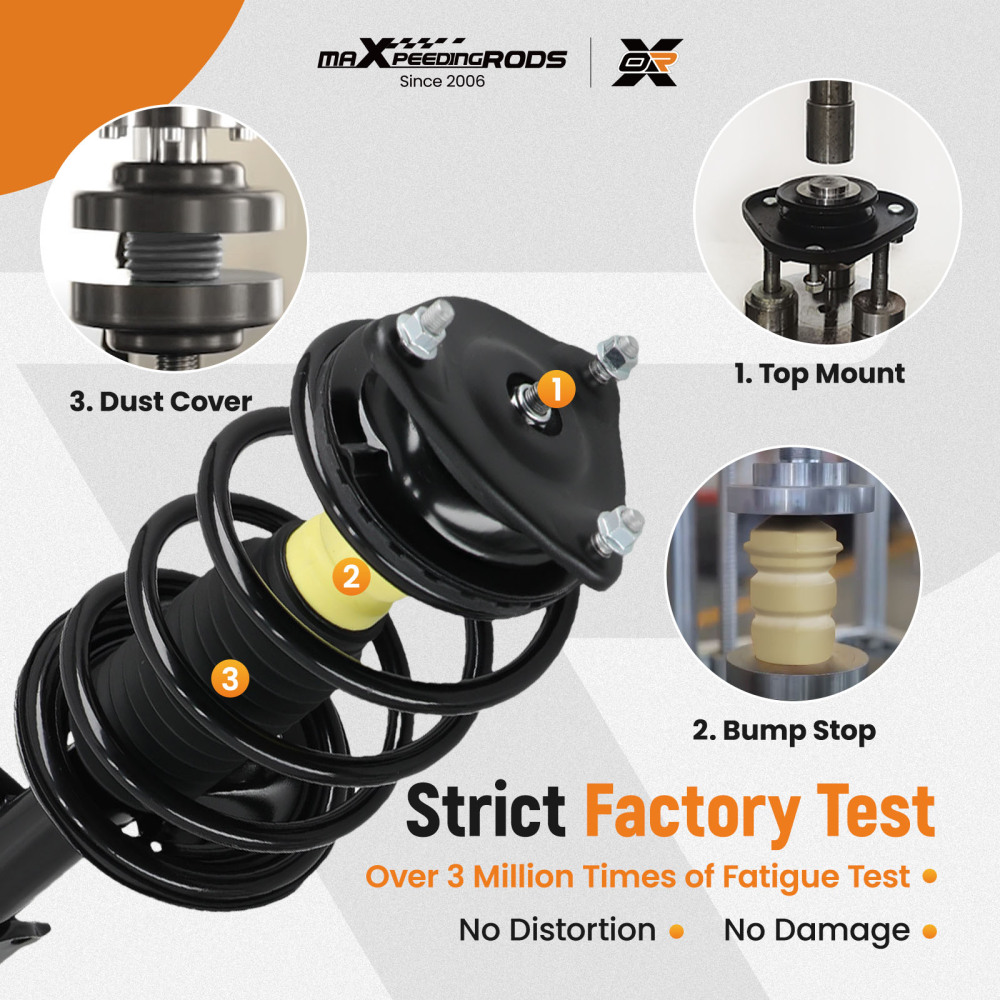 FrontRear Quick Complete Struts compatible for Hyundai Elantra Sedan 2007-2010 172305