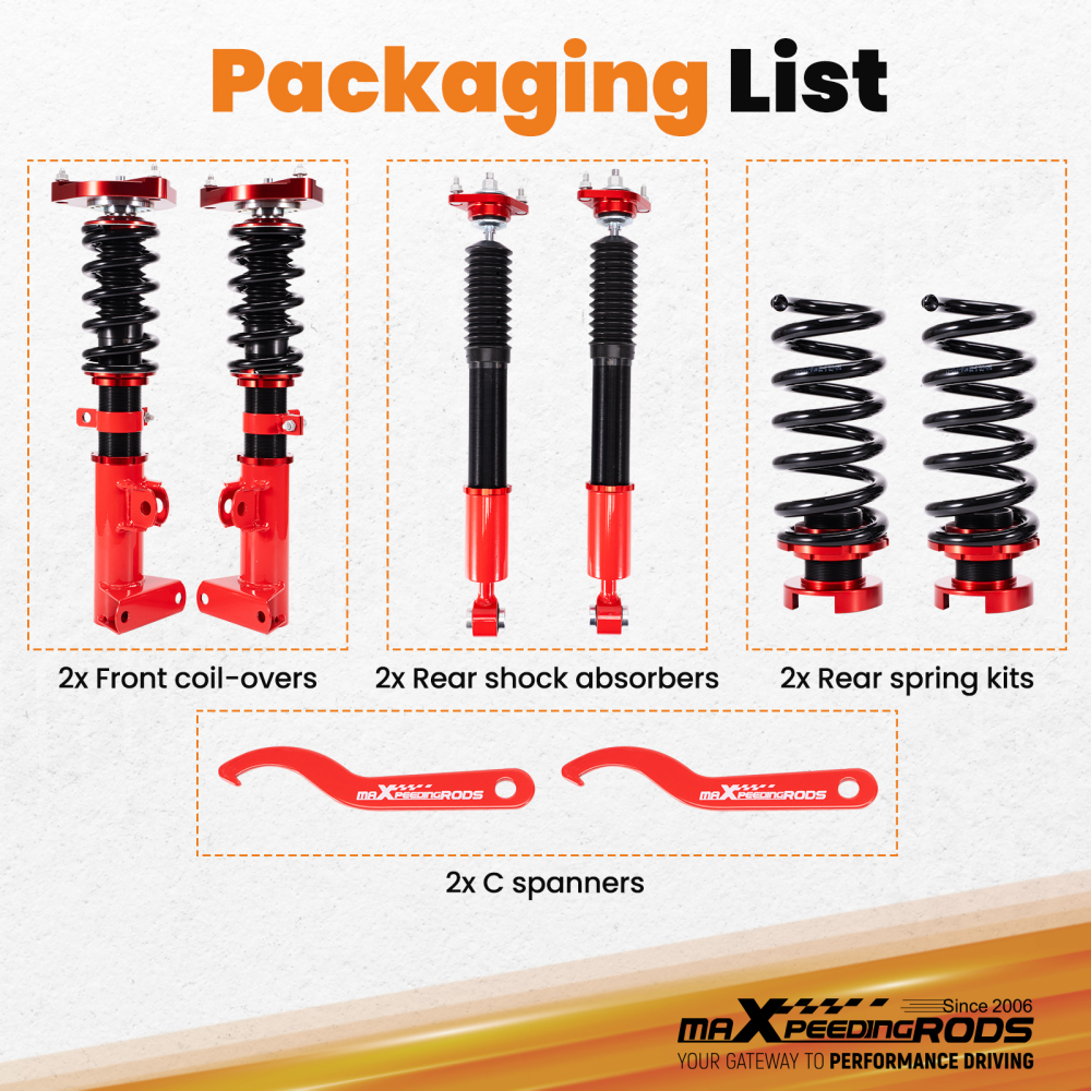 Coilovers Lowering Kit for W204 C180 C250 C300 08-14 RWD Sedan Shocks Absorbers