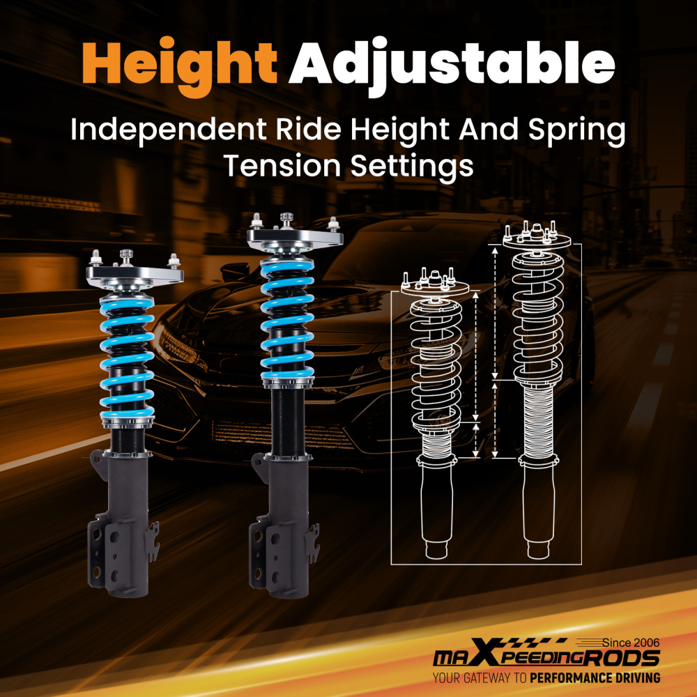 MaXpeedingrods T6 Coilovers Lowering Kit compatible for Toyota Corolla E210 Sedan 2020-2025