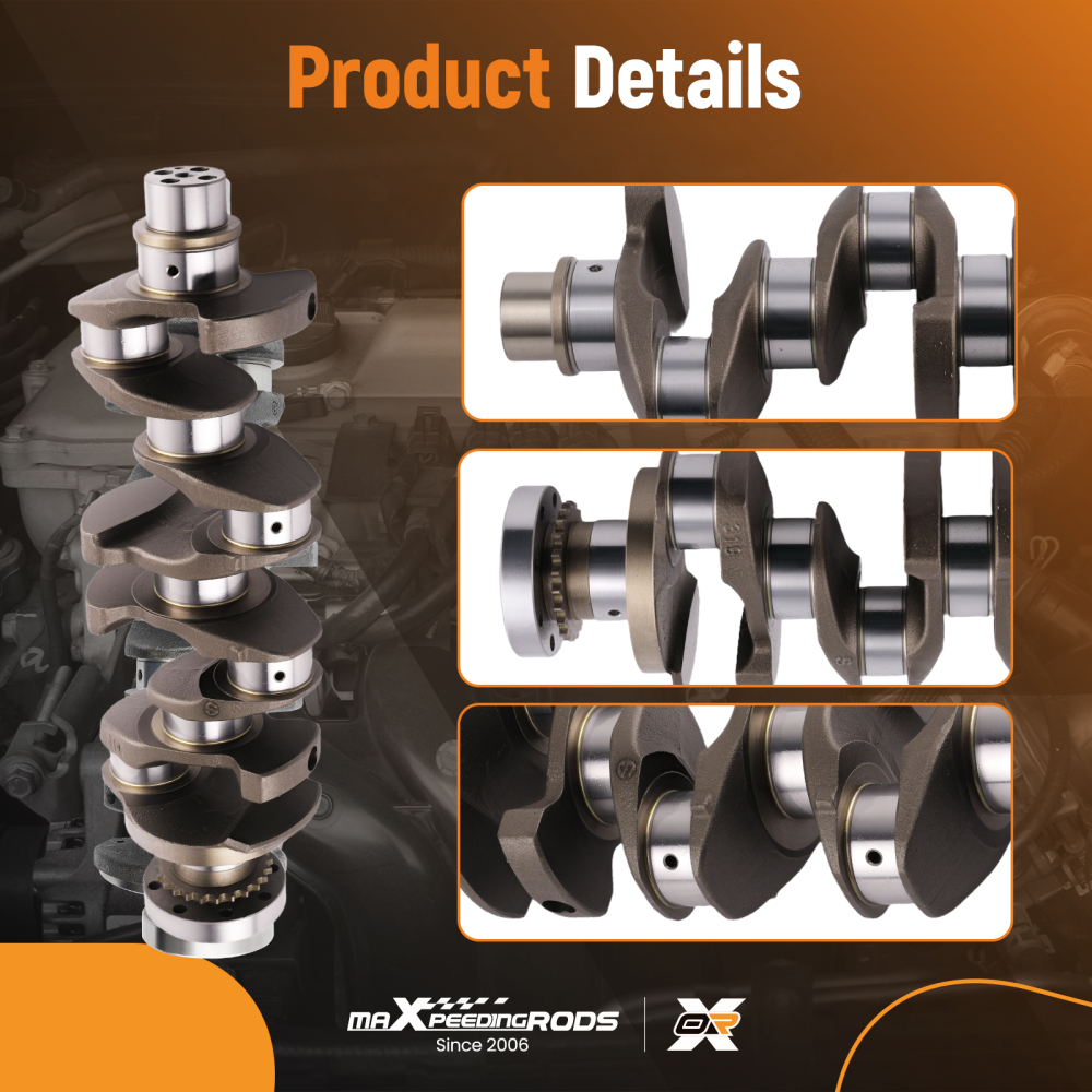 Crankshaft w/ Main Big End Bearings compatible for Land Rover Range Rover 204DT 204DTD