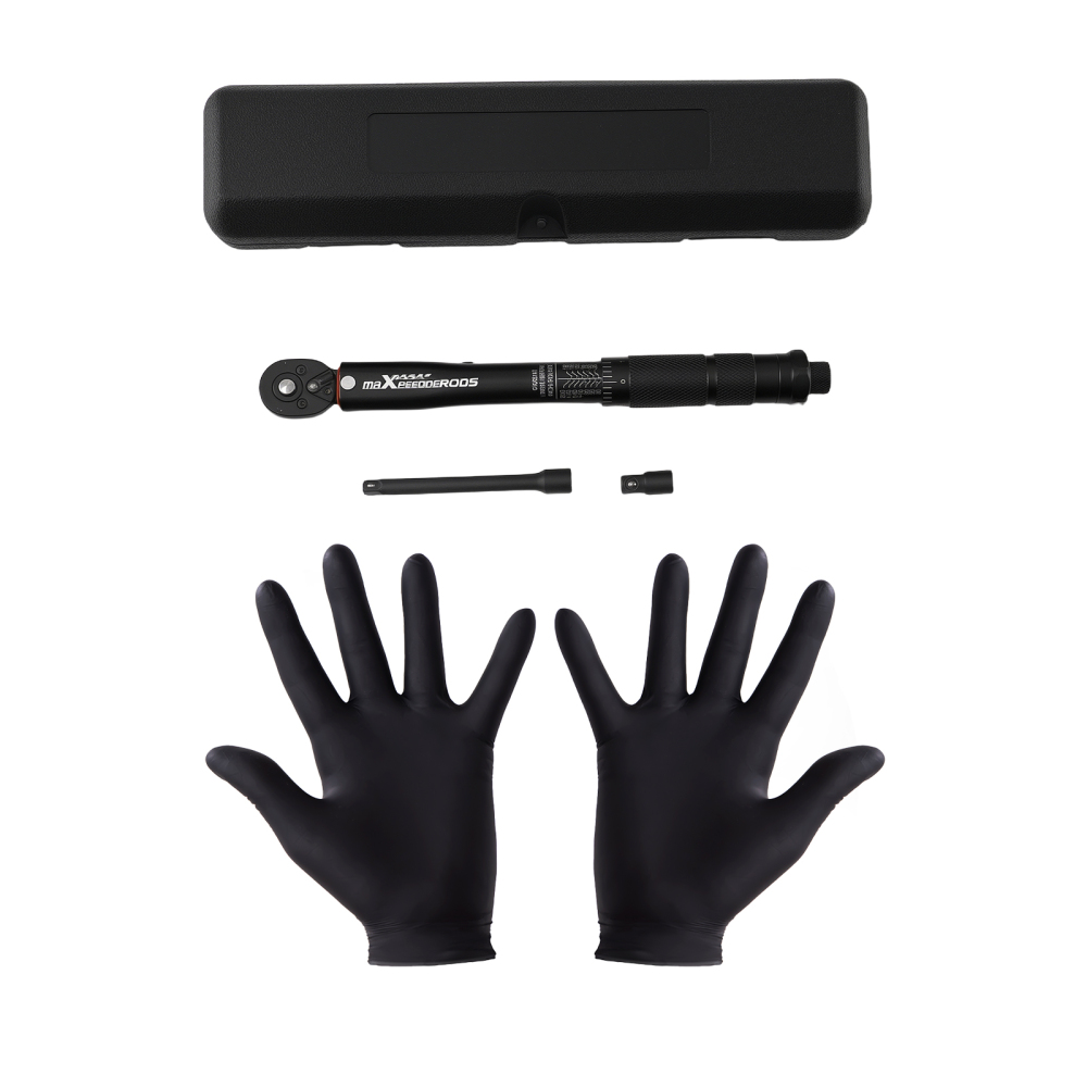 1/4 Click Torque Wrench 20-200 IN.LB Adjustable Ratchet Tool w/ Compatible for Case