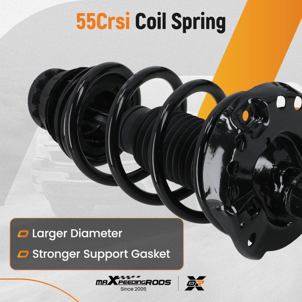 2x Complete Front Struts ShockCoil Springs Assembly compatible for Kia Soul 2010-2012