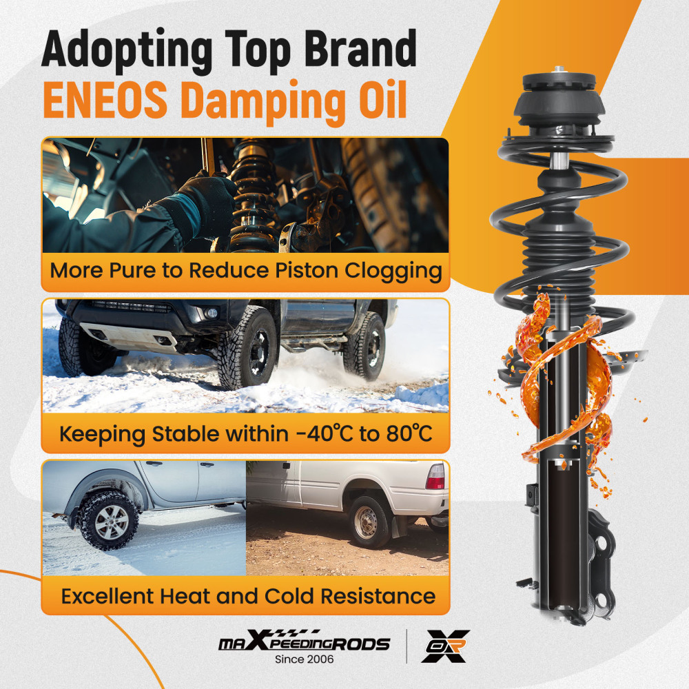 MaXpeedingrods Front Strut Spring Assembly compatible for Kia Rio 2012-2017 172707