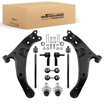 10x Front Lower Control Arms Sway Bar Tie Rods For 1996-2002 compatible for Toyota Compatible for Corolla Geo