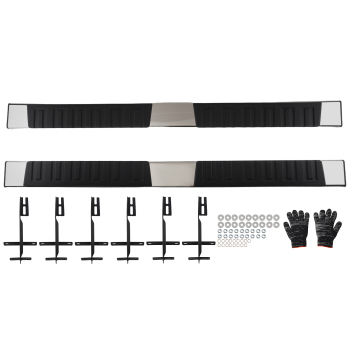 Non-Slip Nerf Bars Side Steps compatible for Ford F-150 Super Crew Cab 2015-25 Steel