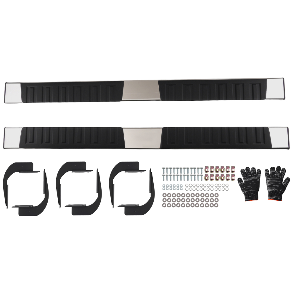 6 Inch Nerf Bars compatible for Ford F-250 F-350 F-450 Super Duty 99-16 Supercrew