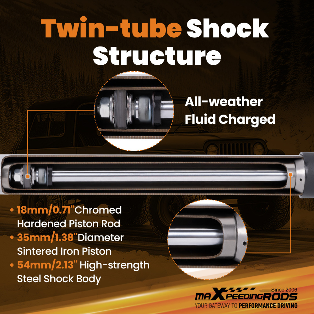 Compatible for Jeep YJ compatible for Wrangler 4WD Dual Steering Stabilizer Shock Absorber 1987-1995 AID