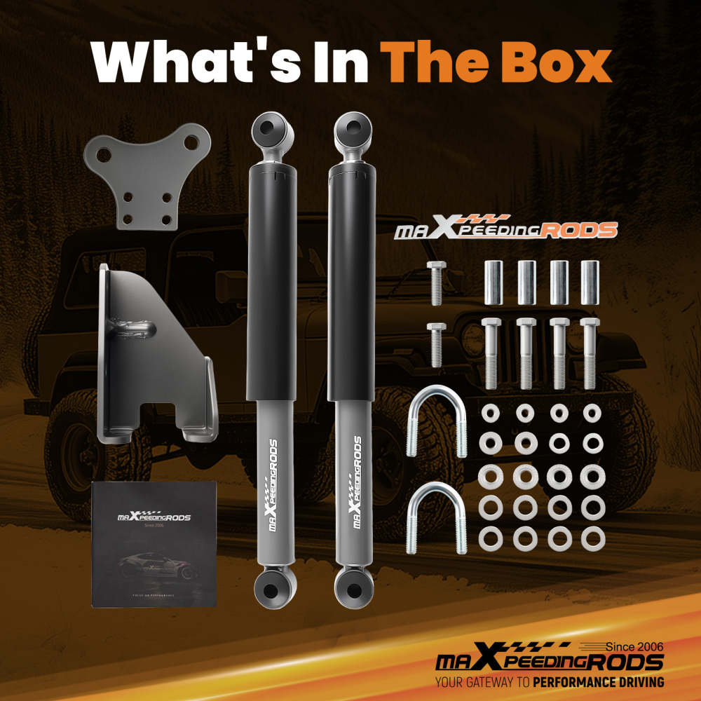 Compatible for Jeep YJ compatible for Wrangler 4WD Dual Steering Stabilizer Shock Absorber 1987-1995 AID