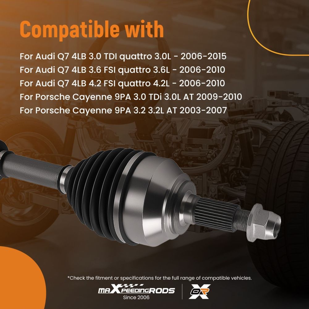 Albero CV Anteriore compatibile per Porsche Cayenne compatibile per VW Touareg compatibile per Audi Q7 2002-2015 95534903810
