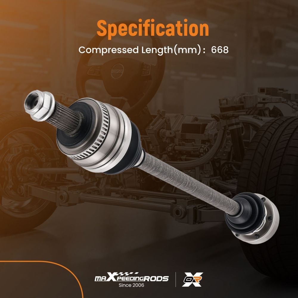 REAR DRIVE SHAFT CV JOINTS OFF/SIDE compatible for BMW 1 SERIES E81-E82-E87-E88- 2004gt;2013