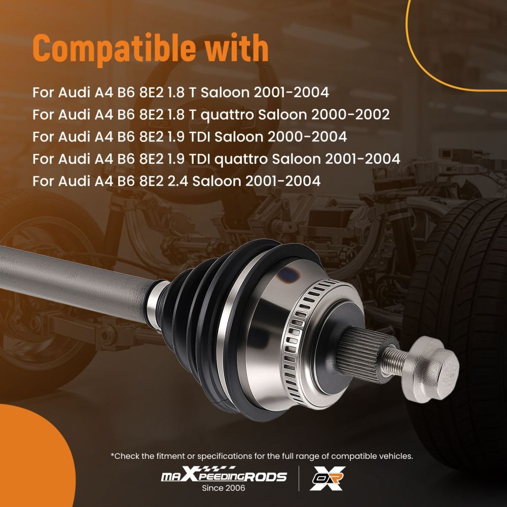 Drive Shaft Front Left compatible for Audi A4 B6 B7 compatible for Seat Exeo 3R2 3R5 8E0407271AT Manual