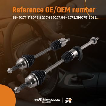 Front CV Axle Shaft Set compatible for Mini Cooper 2002-2004