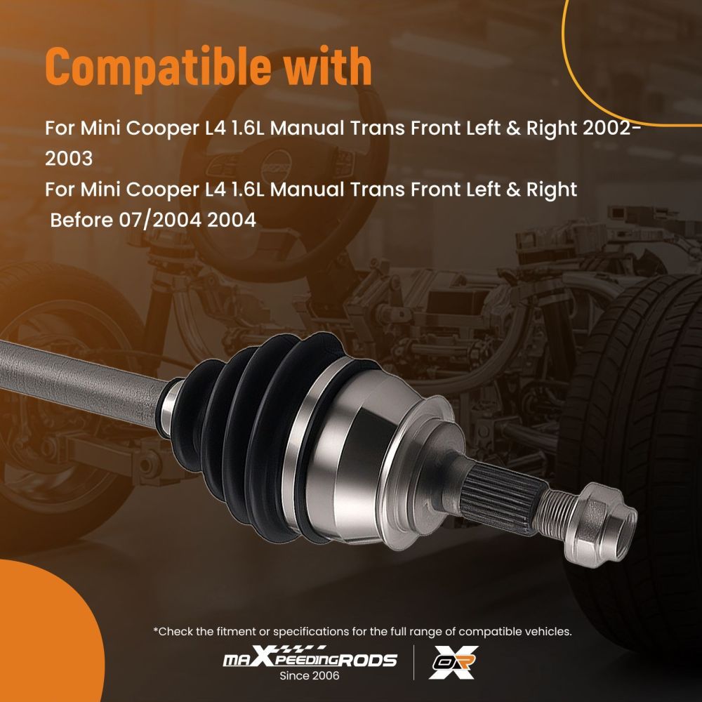 Albero Semiasse CV Anteriore compatibile per Mini Cooper 1.6L 2002-2004 669277 669278