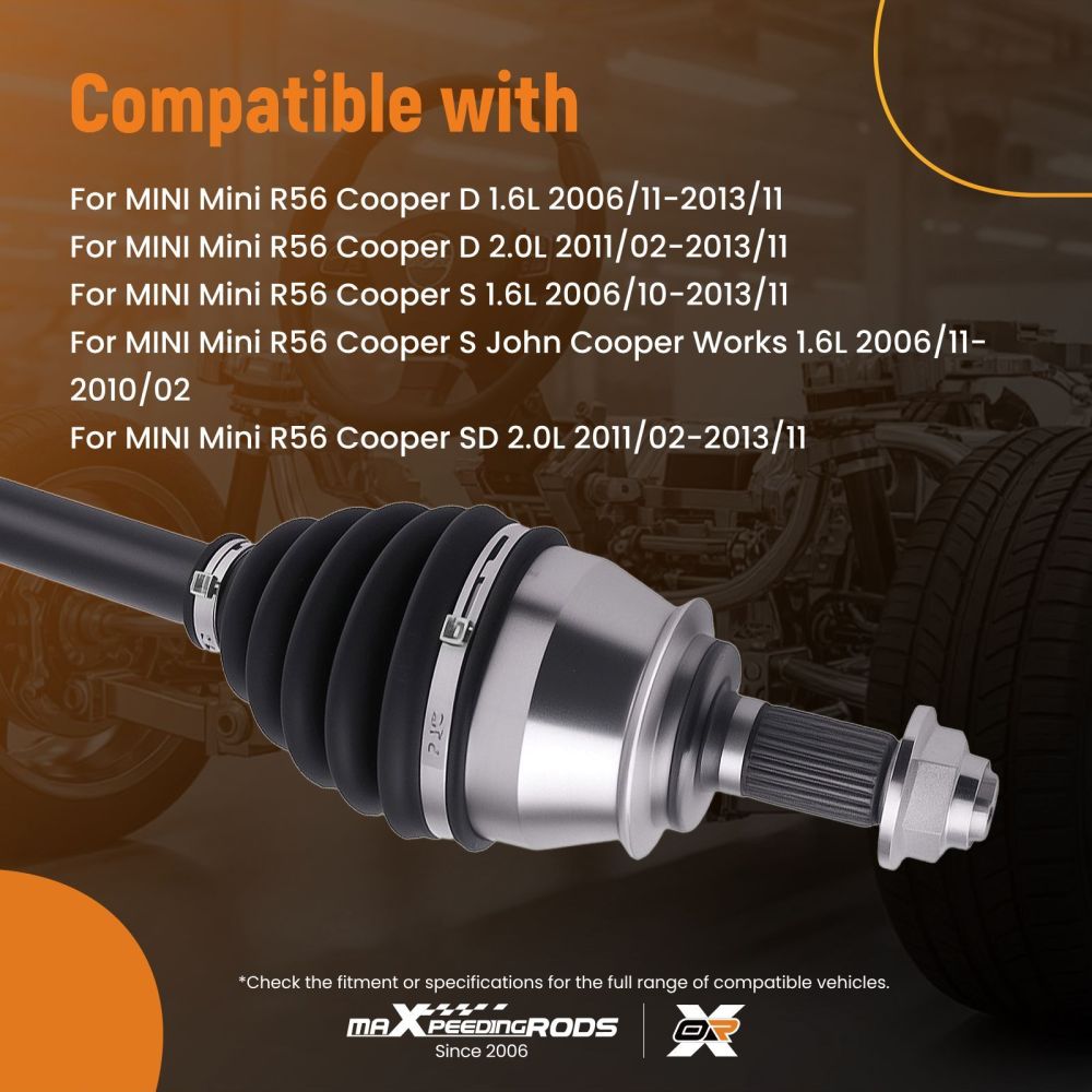 Albero CV Anteriore Sinistro compatibile per MINI Cooper D R56 R57 R55 1.6L 2006-2014