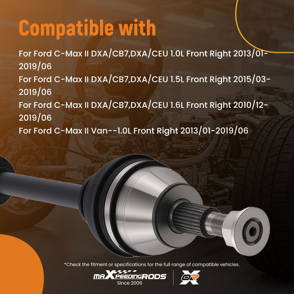 Albero di Trasmissione Destro compatibile per Ford C-Max II DXA/CB7 1.0-1.6L 10-19 18012880