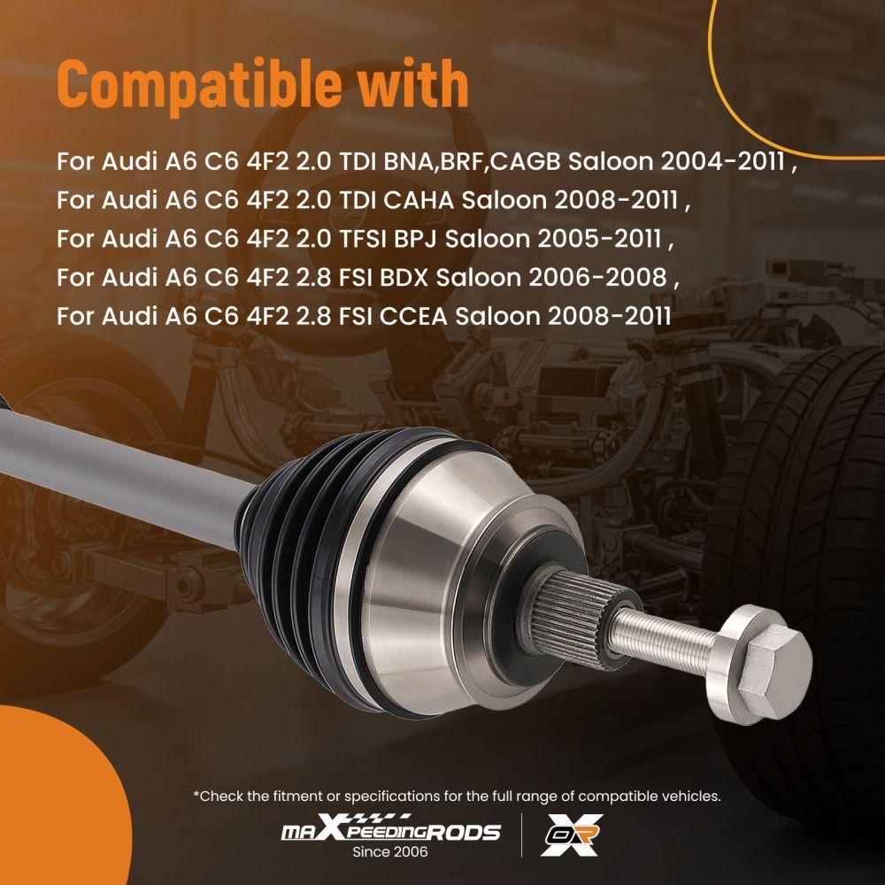 Driveshaft Assembly Front Right compatible for Audi A6 C6 4F2 4F5 4F0407272N