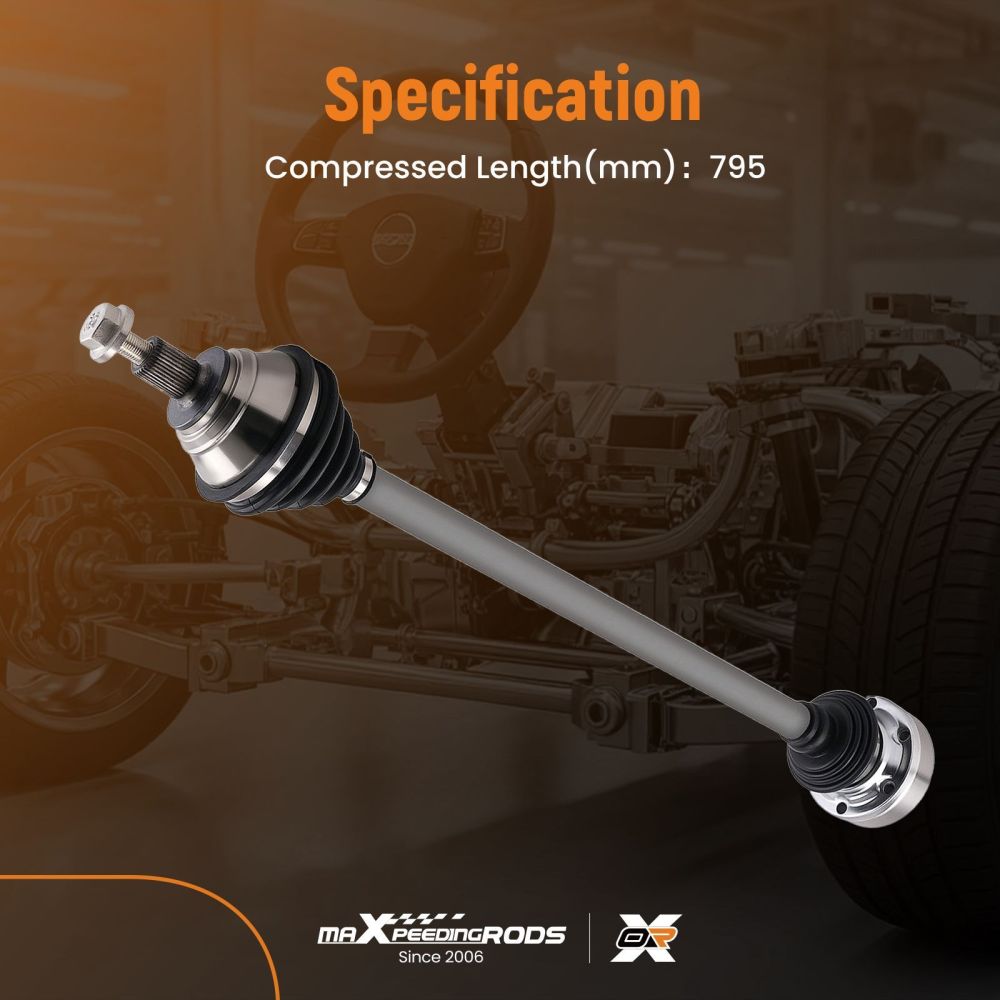 Albero CV Anteriore Destro compatibile per AUDI A3 1.4 TFSI 2007-12 5Q0407272E 795mm