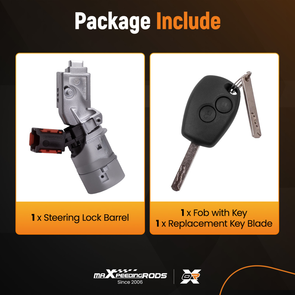 Compatible for Renault Clio Modus Master Trafic compatible for Vauxhall Ignition Lock Barrel Switch