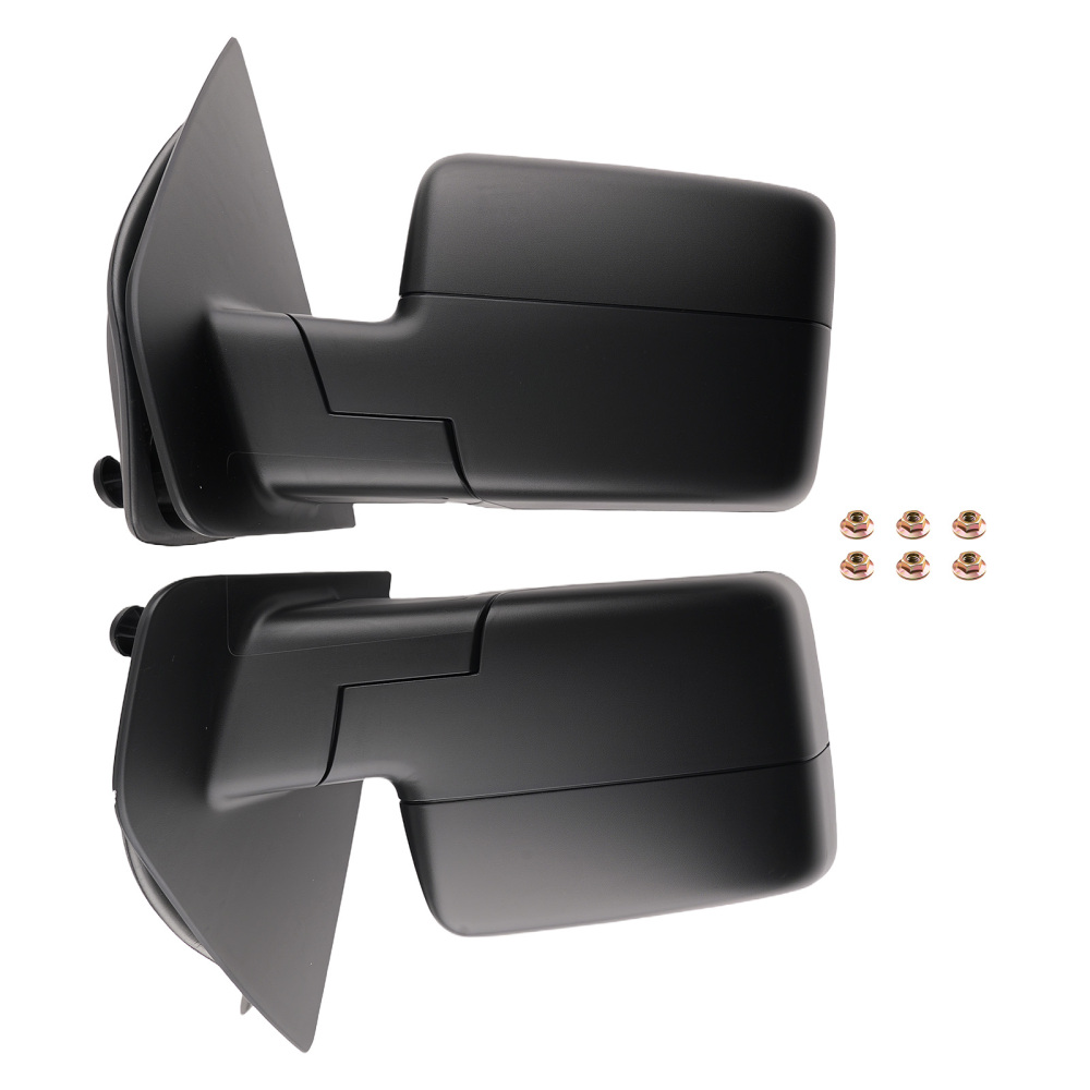 Black Heated Mirrors compatible for Ford F-150 Lariat 2009-2014 8L3Z17682EA Power