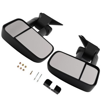 Black Manual Fold Mirror Pair compatible for Chevy Blazer 1992-1994 15764759