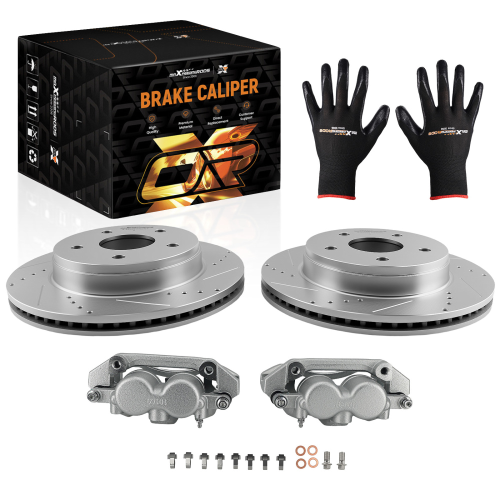 Front Brake Rotors+Calipers compatible for Dodge Ram 1500 2009-2010/Compatible for Ram 1500 2011-2018