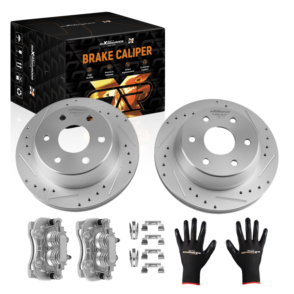 Rear Brake Rotors+Brake Calipers compatible for Chevrolet Avalanche 1500 2002-2006 18-B4764