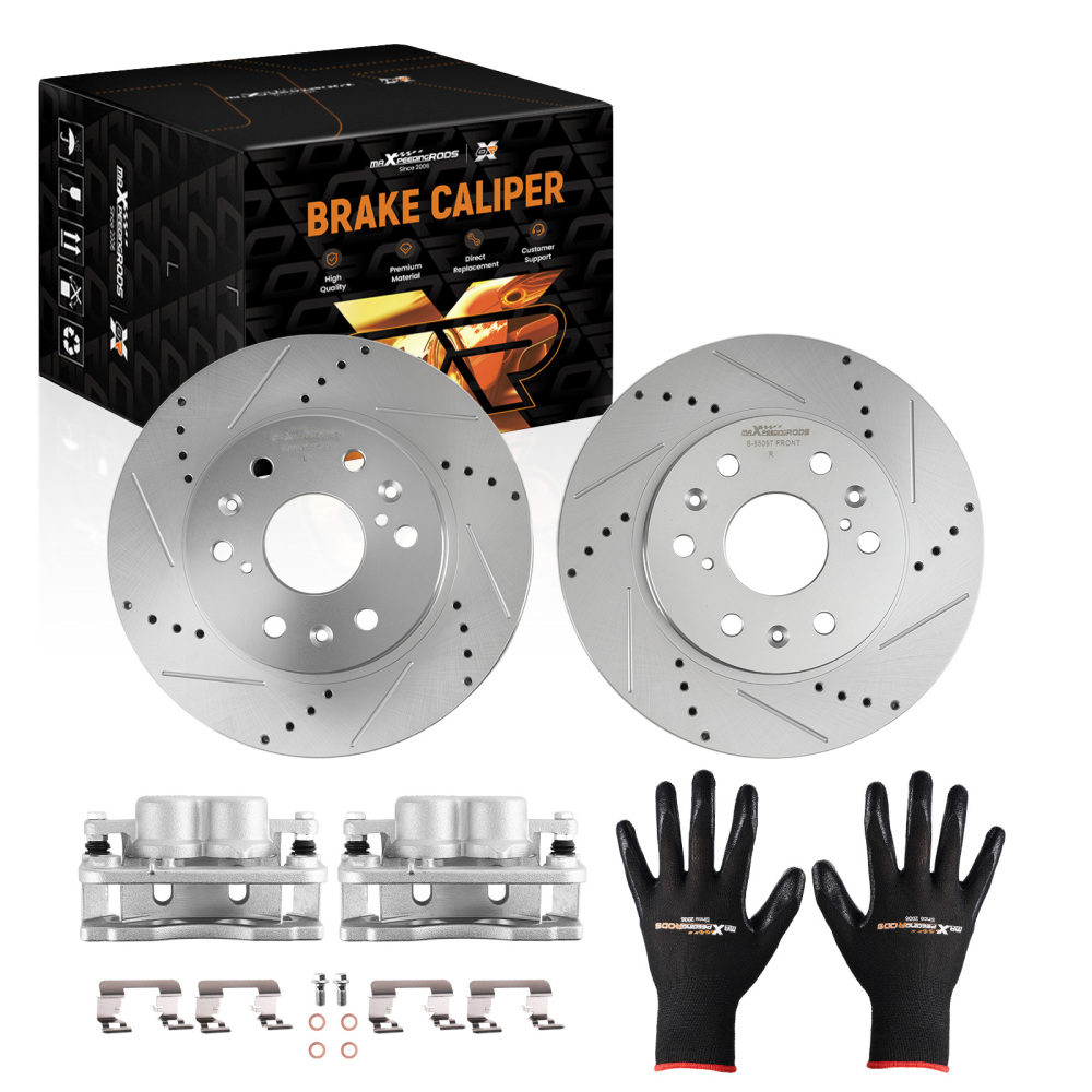 Front Brake Rotors+Calipers Kit compatible for Cadillac Escalade/Escalade ESV 2008-2020