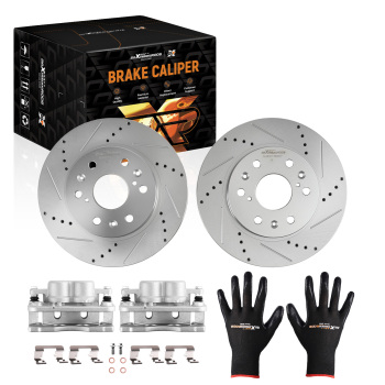 Front Brake Rotors+Calipers Kit compatible for Cadillac Escalade/Escalade ESV 2008-2020