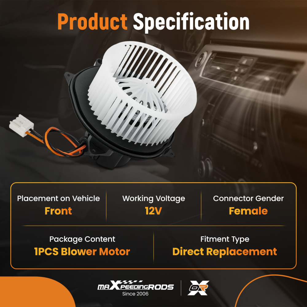 HVAC Heater Blower Motor With Fan for 2010 -2013 compatible for Mazda 3 700284 BBM4-61-B10