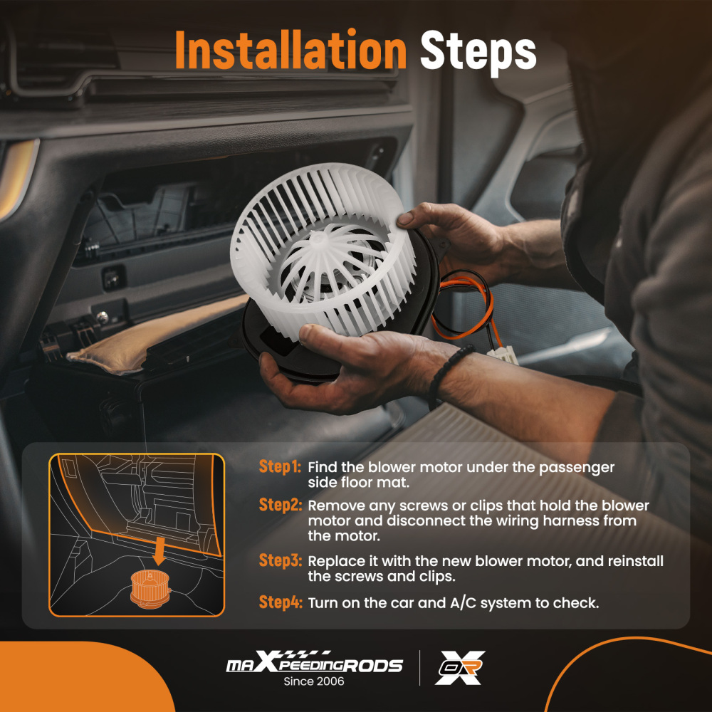 HVAC Heater Blower Motor With Fan for 2010 -2013 compatible for Mazda 3 700284 BBM4-61-B10