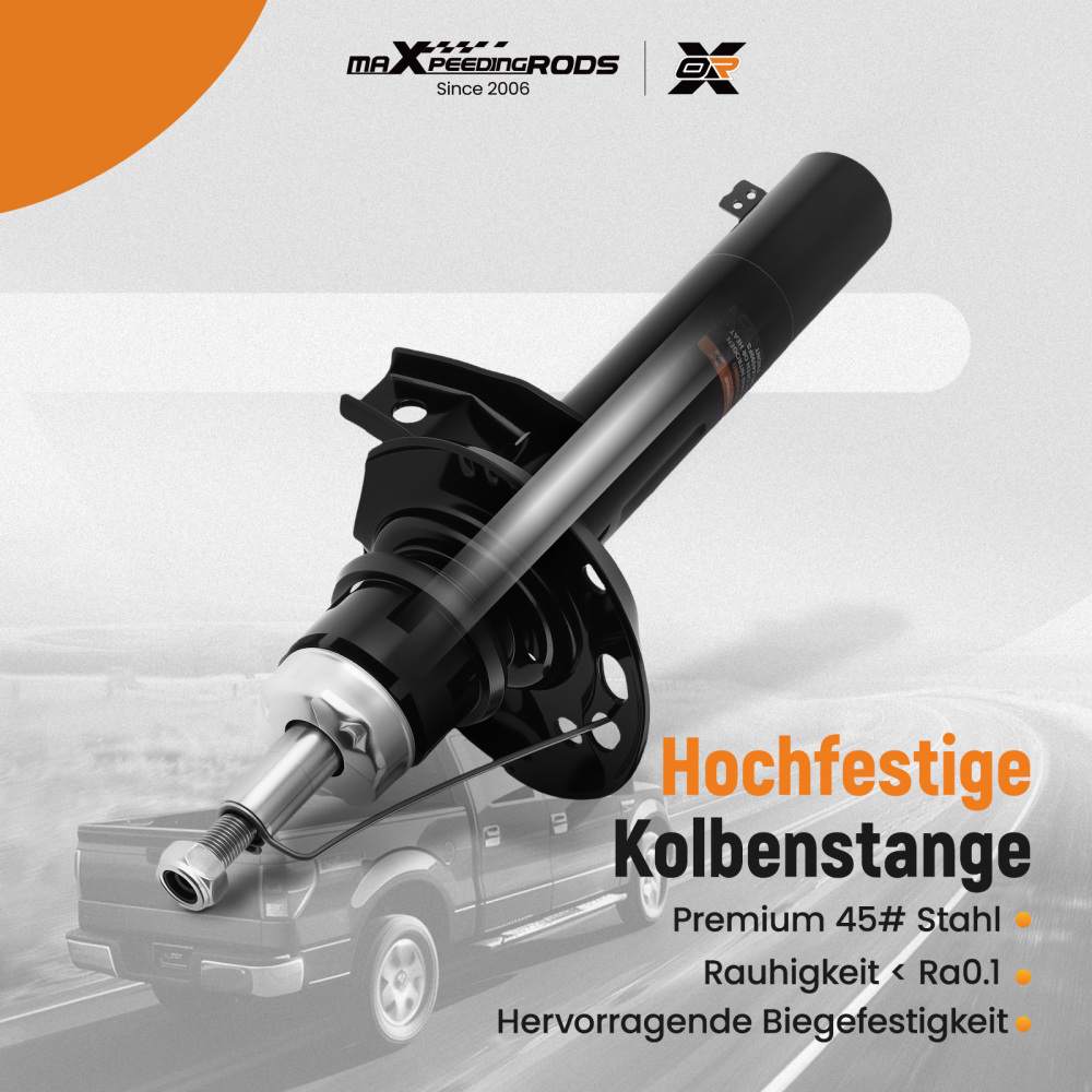 2 ammortizzatori + cuscinetto a cupola anteriore compatibile per VW Golf 5 6 PLUS V