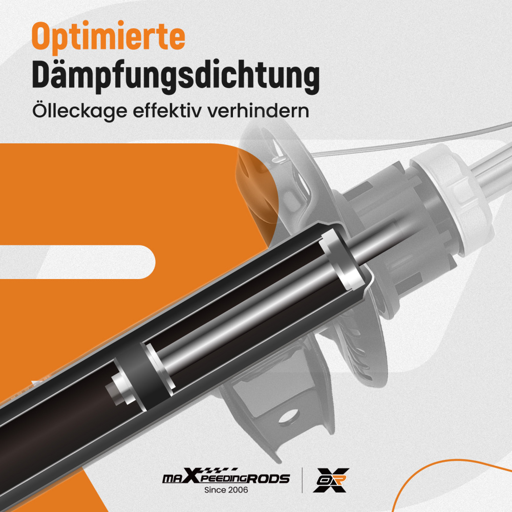 2 ammortizzatori + cuscinetto a cupola anteriore compatibile per VW Golf 5 6 PLUS V