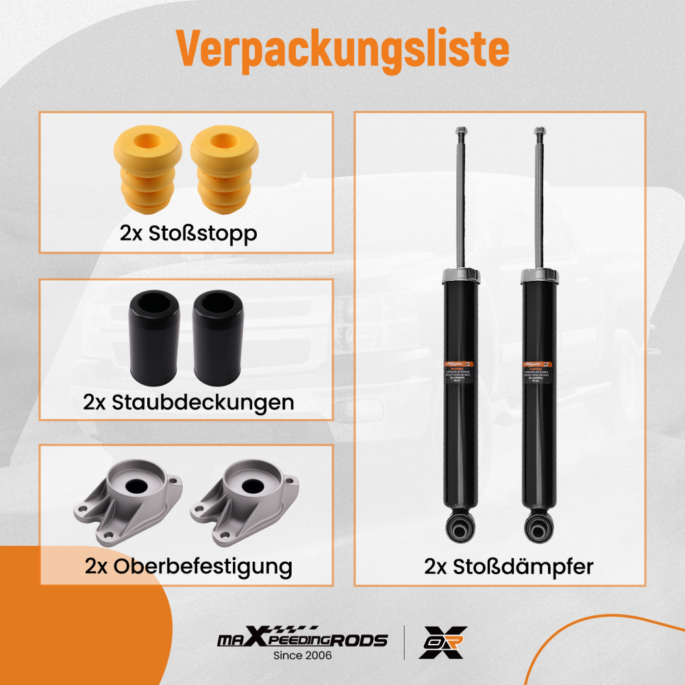 2x Rear LeftRight Shock Absorbers Struts compatible for BMW F30 F31 F36 320i 328i 440i