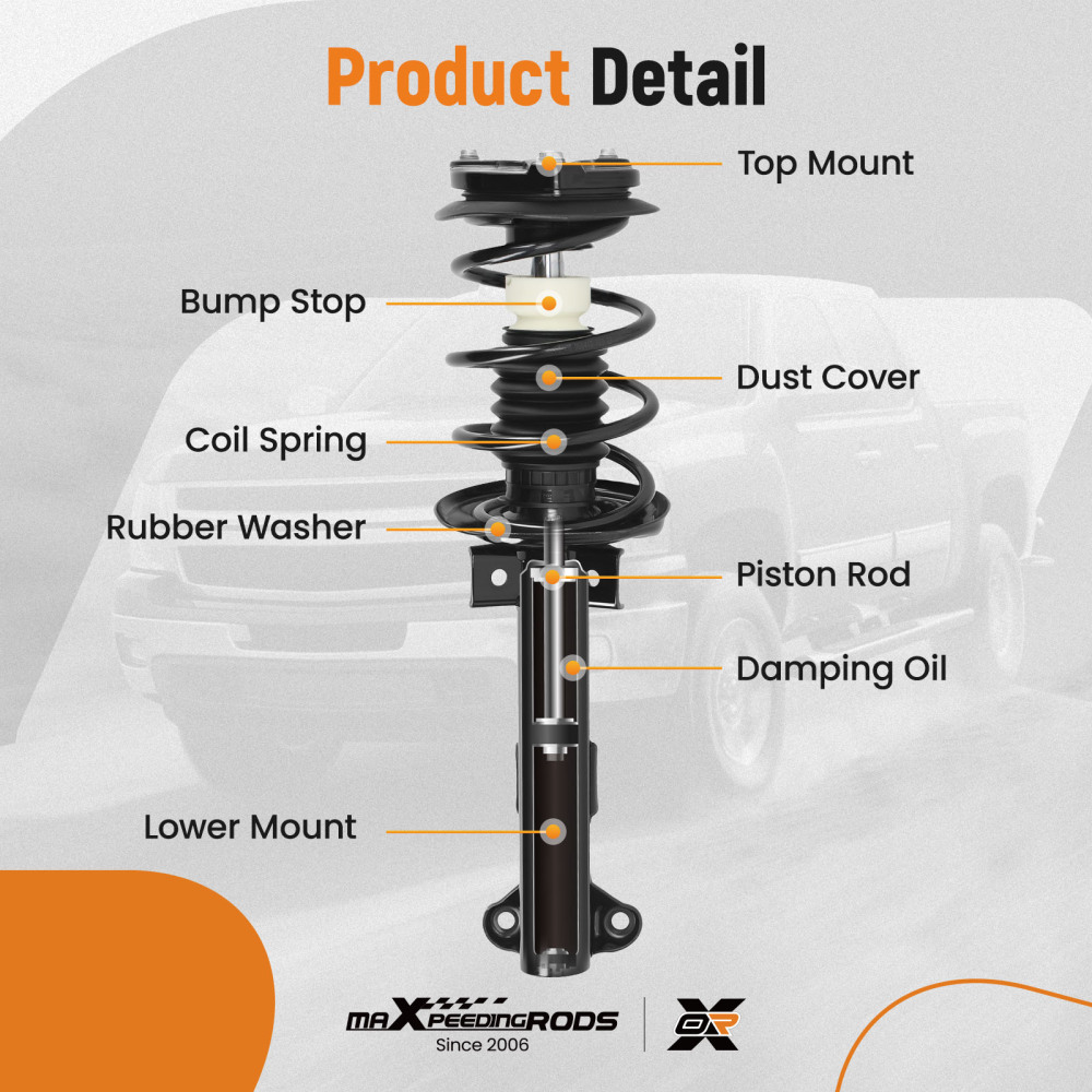 Suspension Kit Front Strut Spring Assembly compatible for Mercedes-Benz C300 RWD 08-11