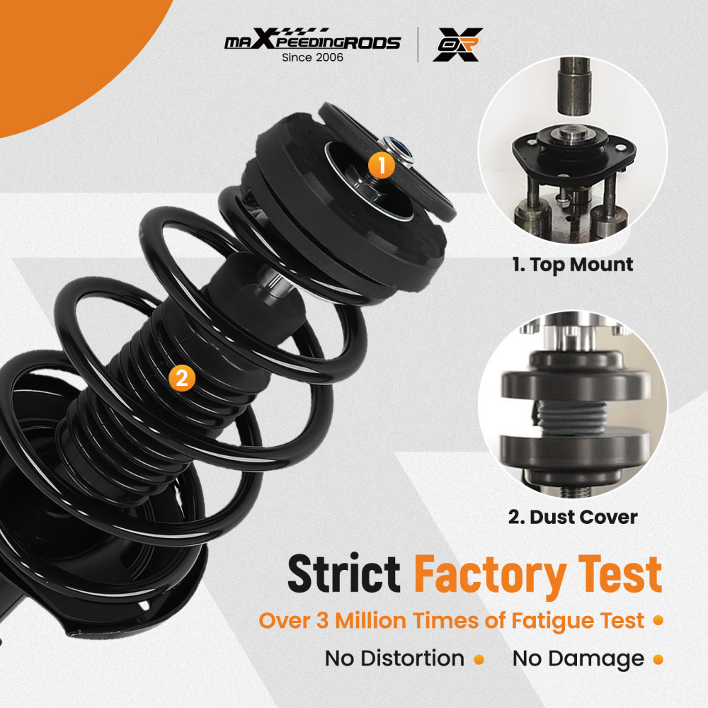 Front Rear Left+Right Suspension Shock Strut Assembly compatible for Chevy Camaro V6 13-15