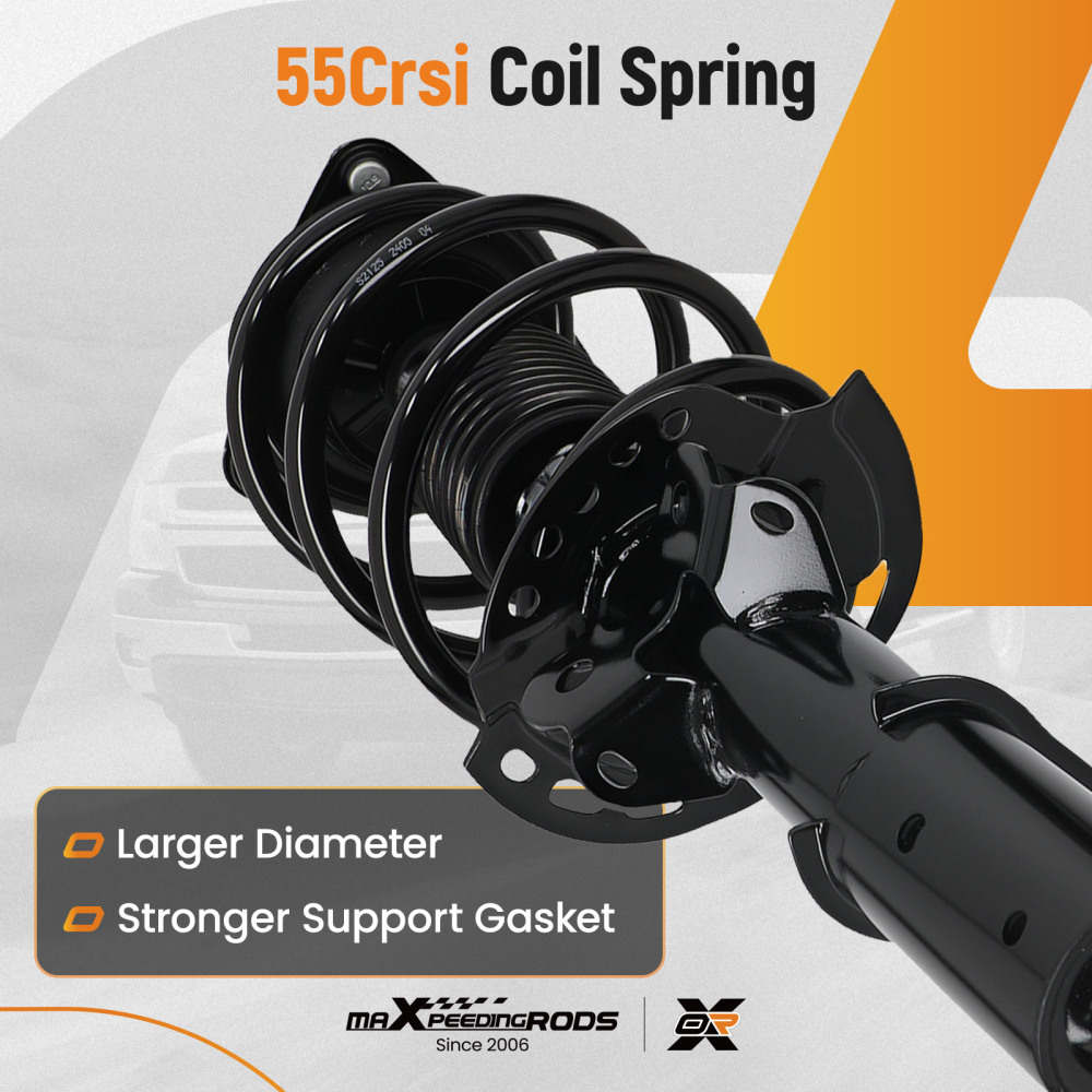 2pcs Front Strut w/ Coil Spring Assembly compatible for Ford Mustang EcoBoost 2015-2020